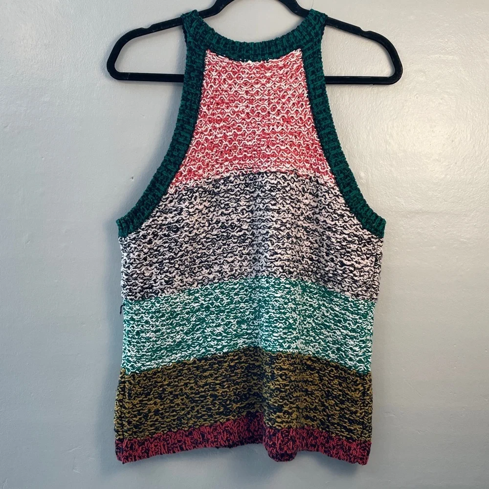Anthropologie Maeve Multicolored Knit Sweater Tank Size Large